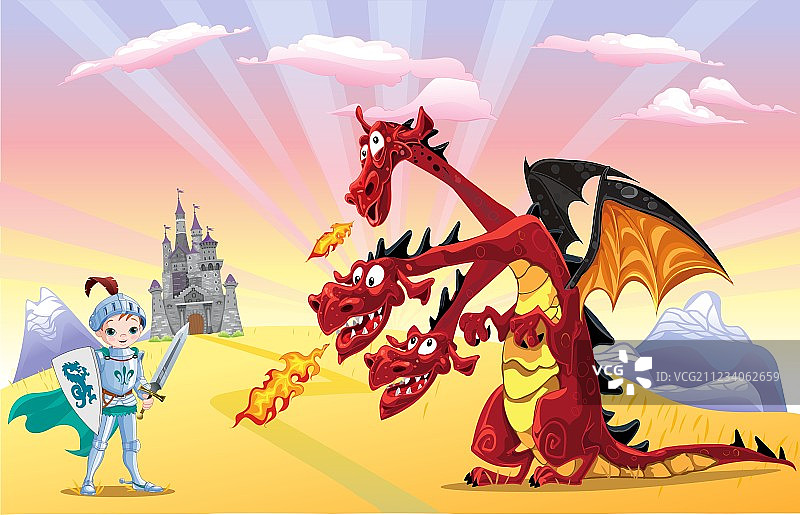 骑士与龙图片素材