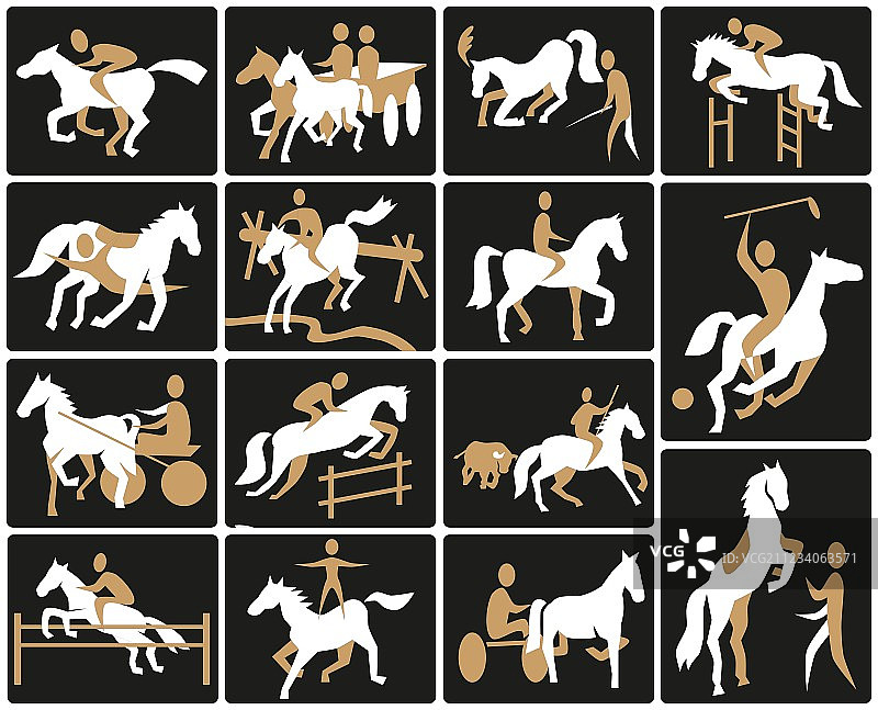 马术运动图标图片素材