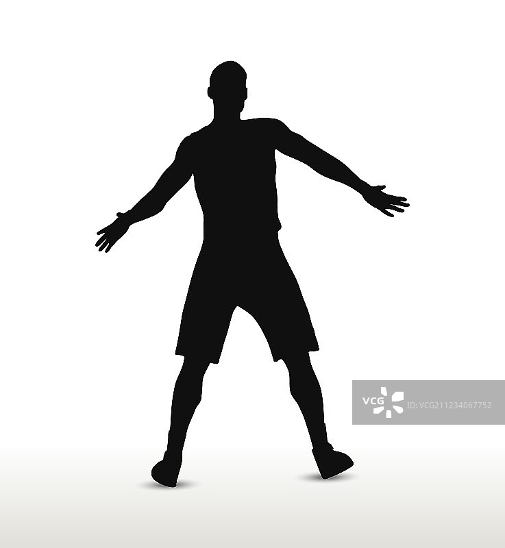 篮球运动员轮廓剪影图片素材