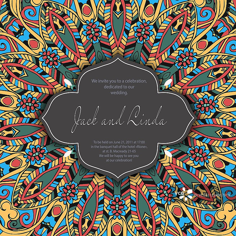 阿拉伯风格邀请函-2图片素材