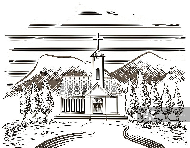 教堂景观图片素材