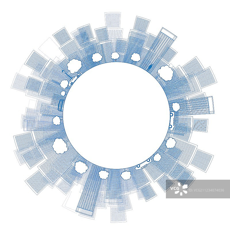 城市摩天大楼轮廓图片素材