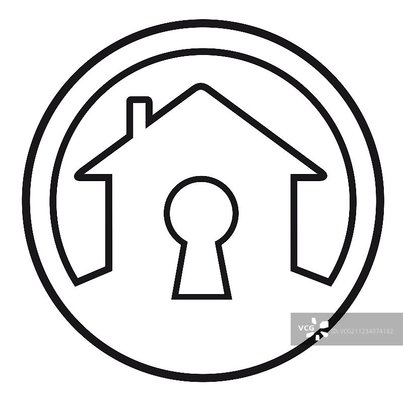 房屋锁概念符号图片素材