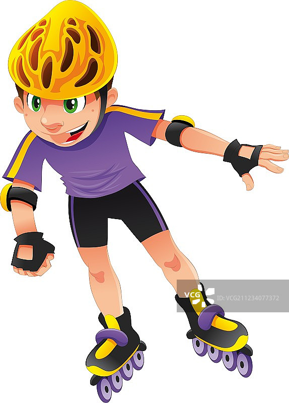 玩滑轮的男孩图片素材