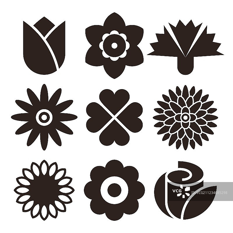 花朵图标合集图片素材