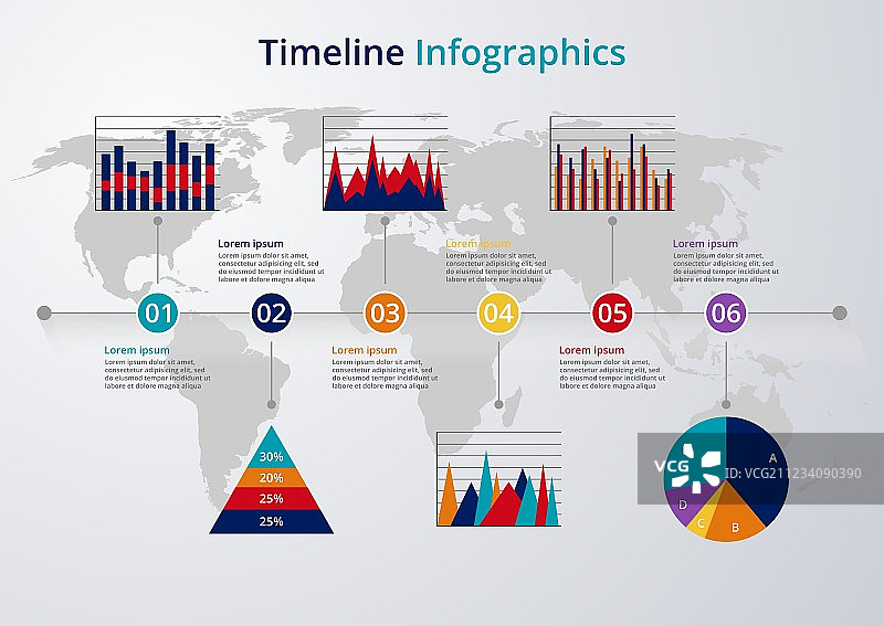 扁平风格时间轴设计图片素材
