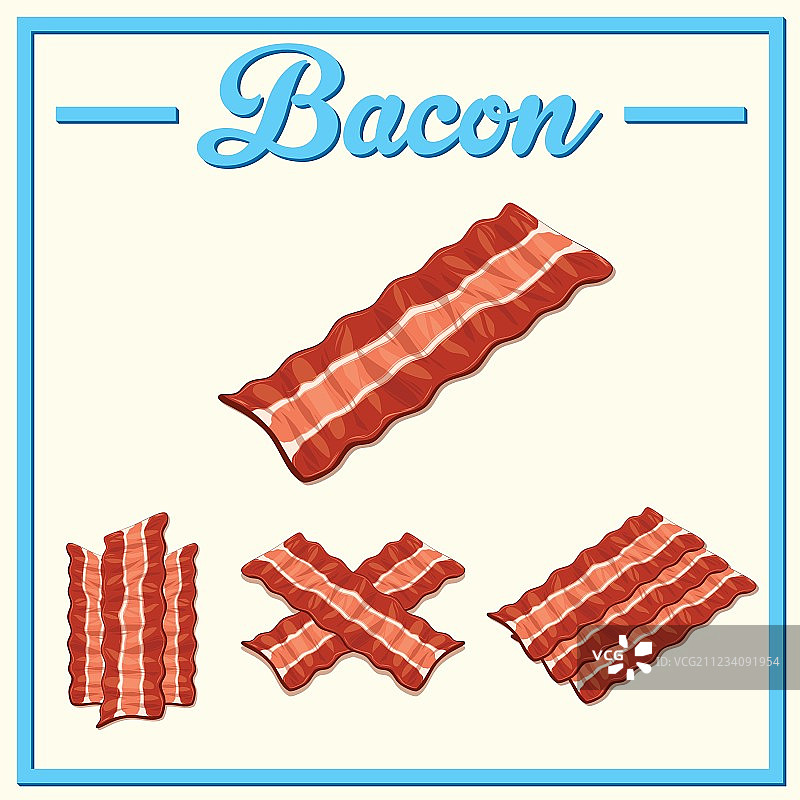 手绘培根套餐图片素材