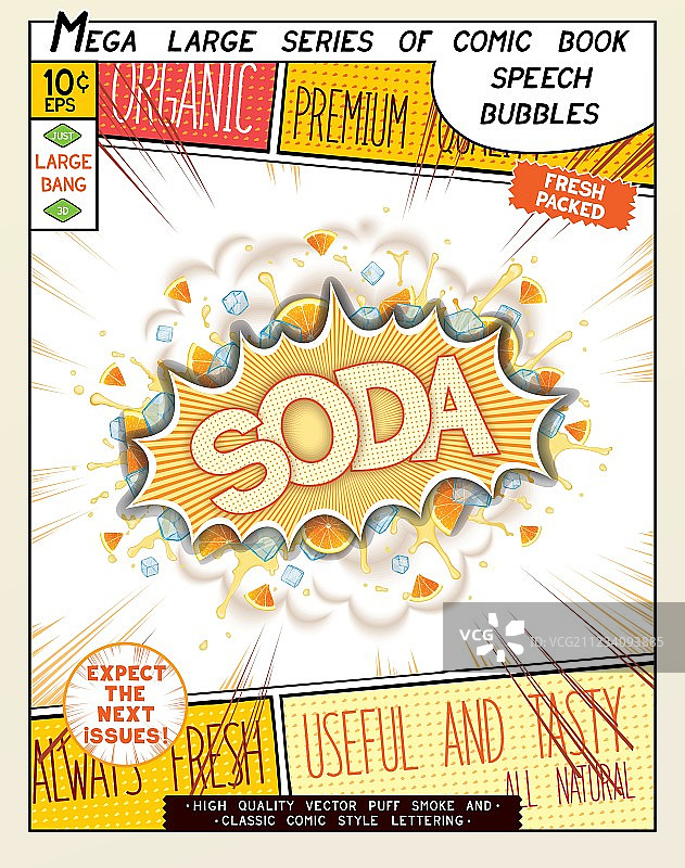 具有飞溅和标题的逼真爆炸效果图片素材