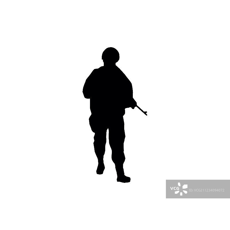 士兵剪影图片素材