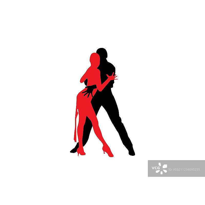 拉丁舞者剪影图片素材