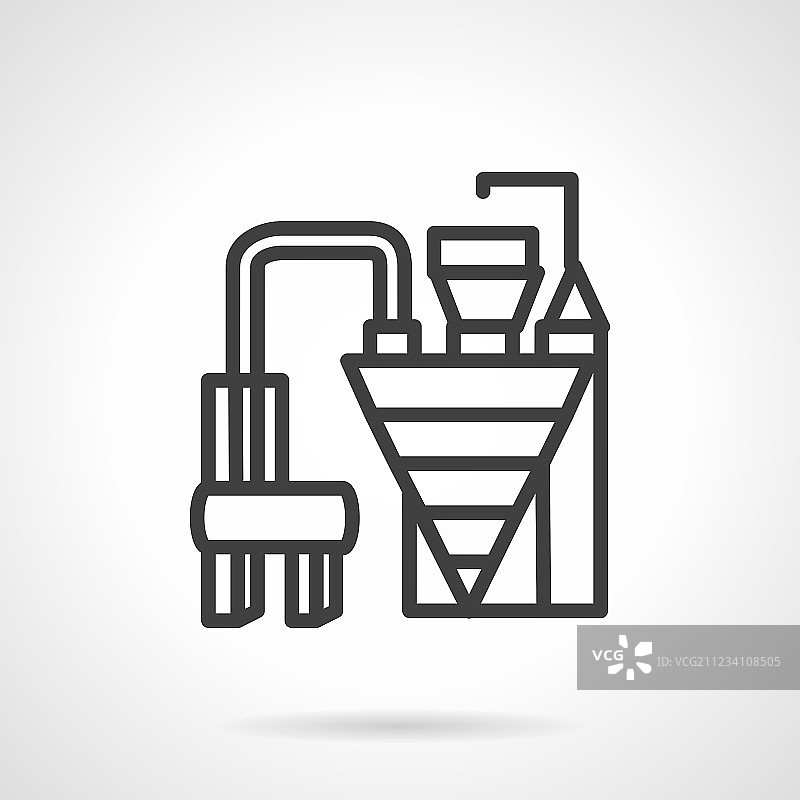 水泥厂机械简约线条图标图片素材