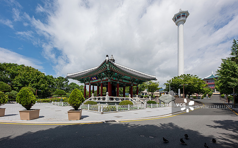 韩国釜山塔龙头山公园图片素材