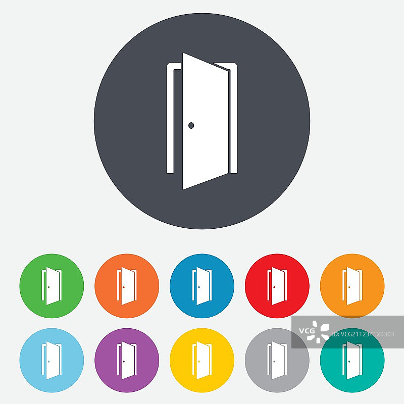 门标志图标进入或退出符号图片素材