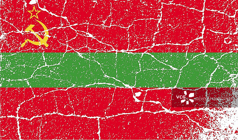 带有复古纹理的德涅斯特河沿岸摩尔达维亚共和国国旗图片素材