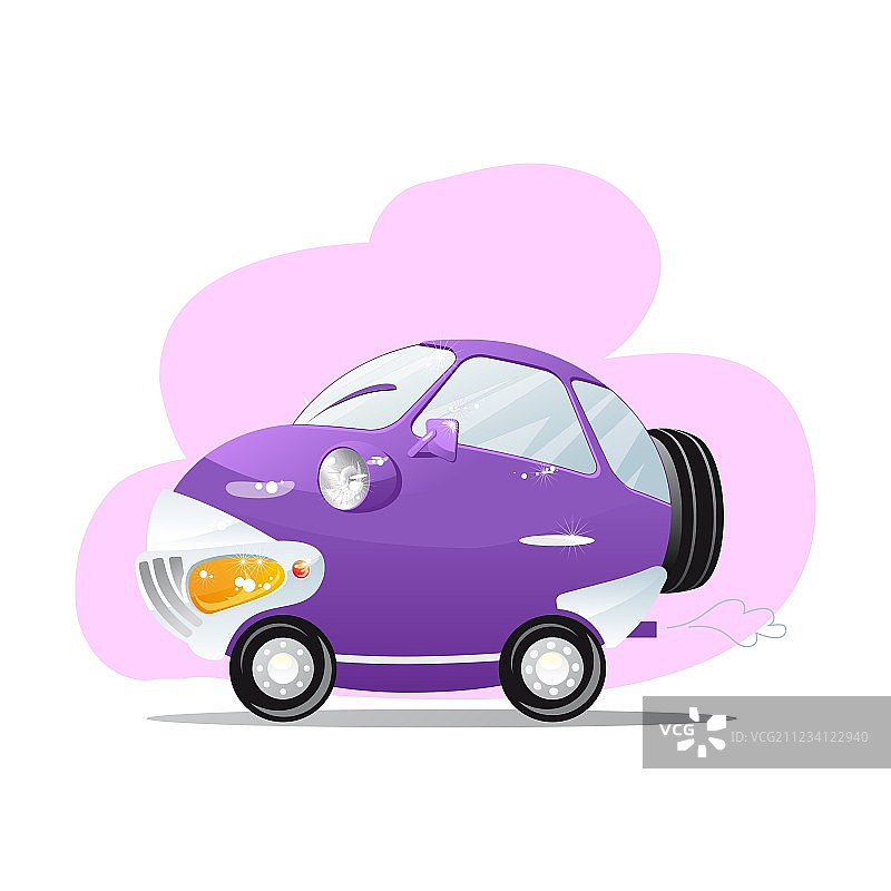 卡通风格的可爱汽车图片素材