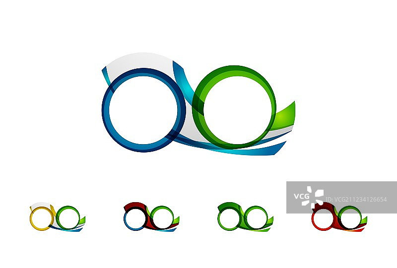 一套无限概念循环标志设计图片素材