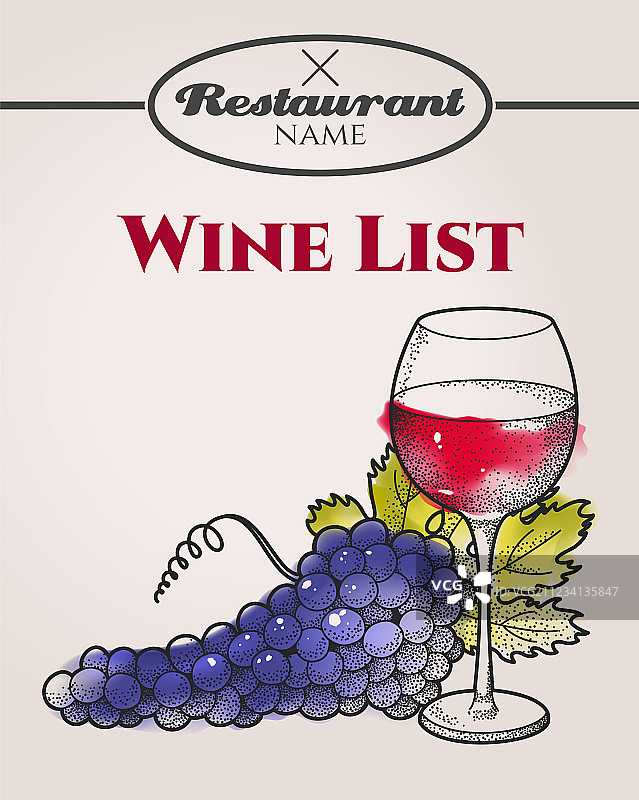 葡萄酒单图片素材