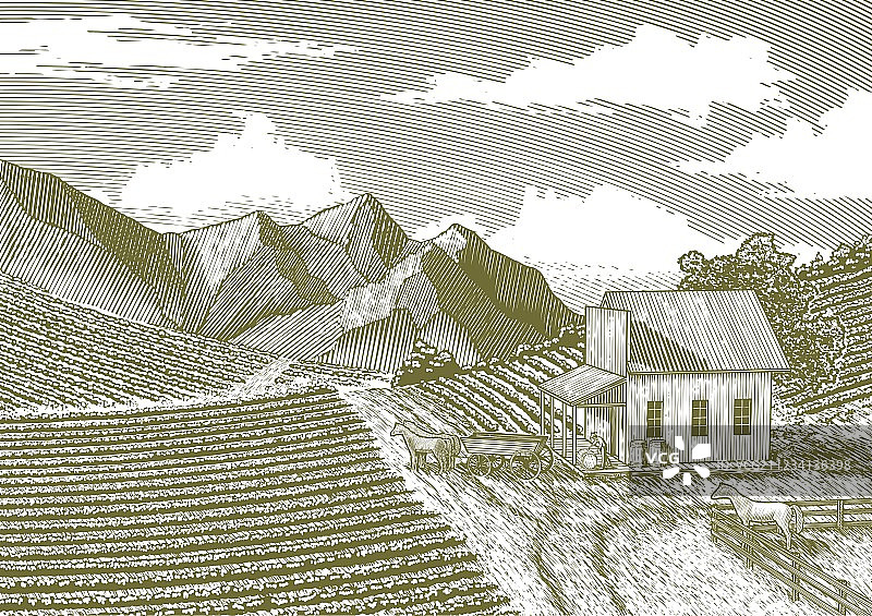 木刻饲料店图片素材