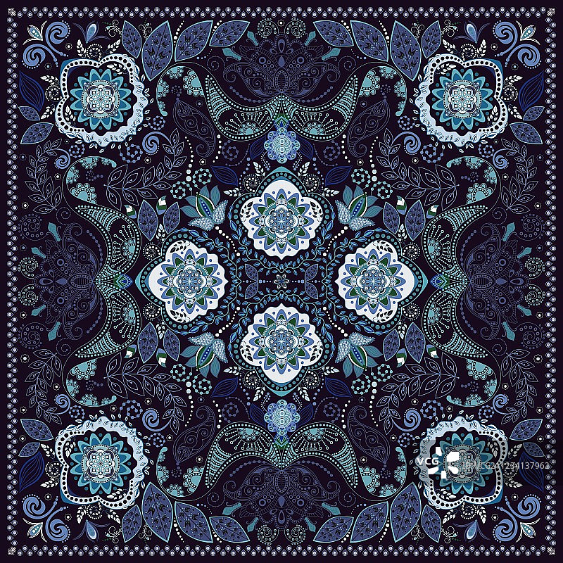 观赏佩斯利花纹图案图片素材