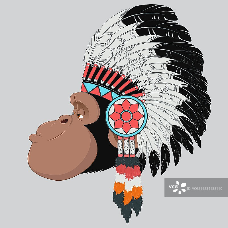 猴子印第安酋长图片素材