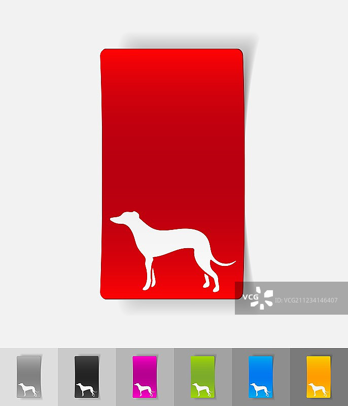 逼真设计元素灰狗图片素材