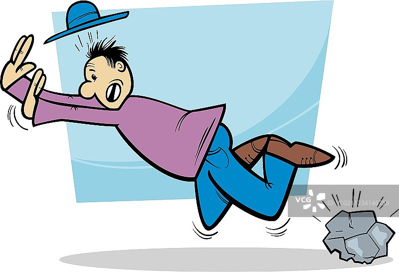 绊倒的男人（卡通）图片素材