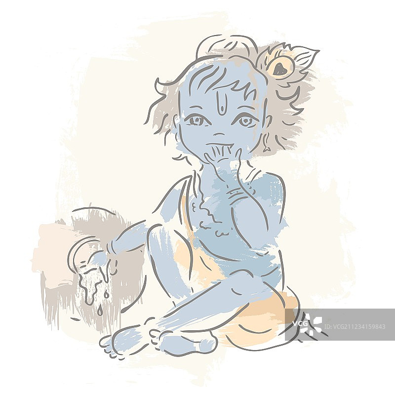 印度教神祇克里希纳图片素材