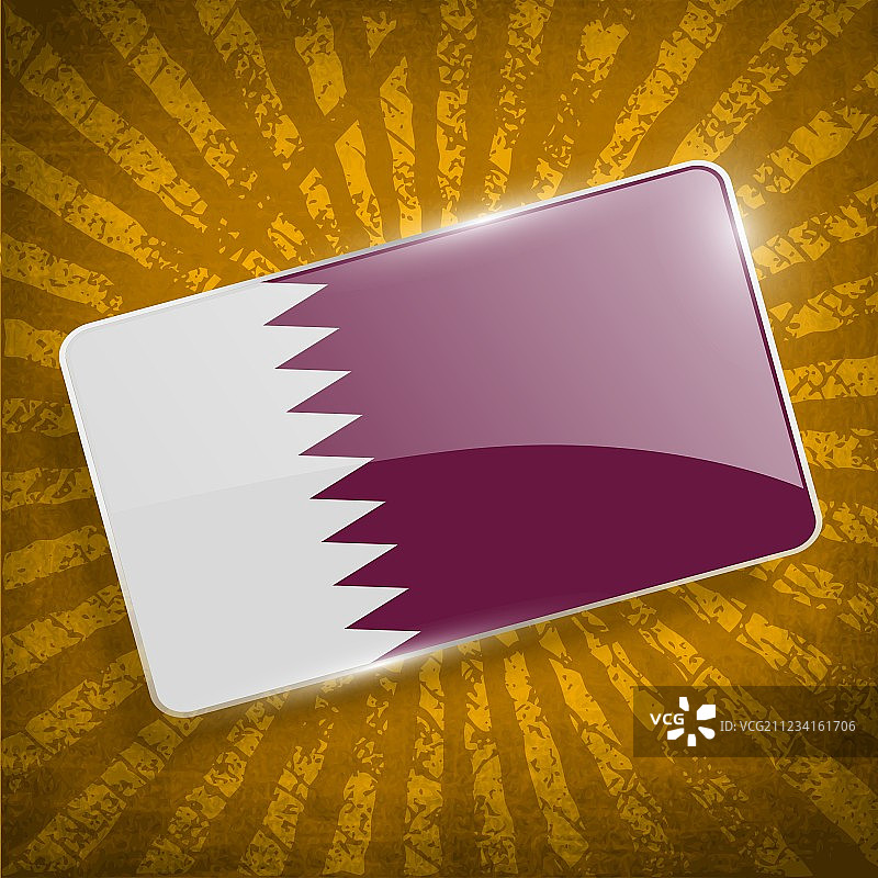 带有复古纹理的卡塔尔国旗图片素材