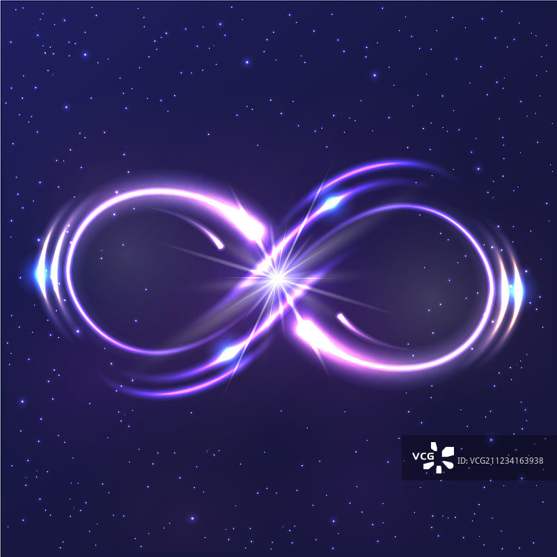 霓虹灯无限符号图片素材