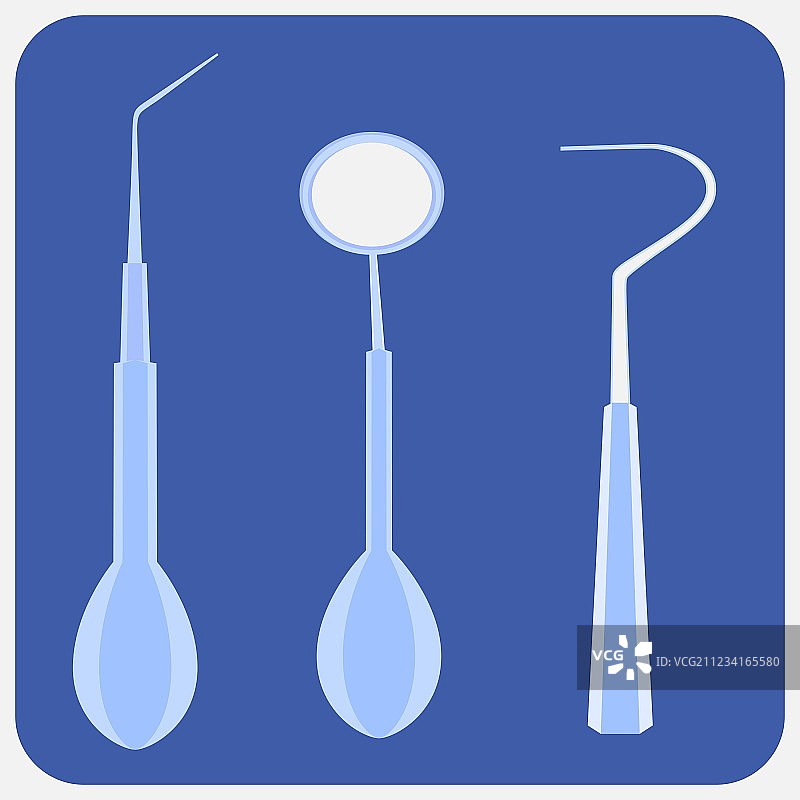 扁平风牙科器械合集图片素材