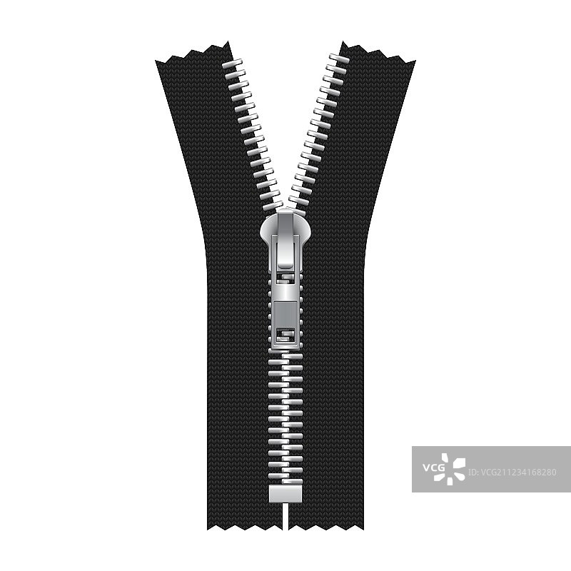 白色背景上的拉链图片素材