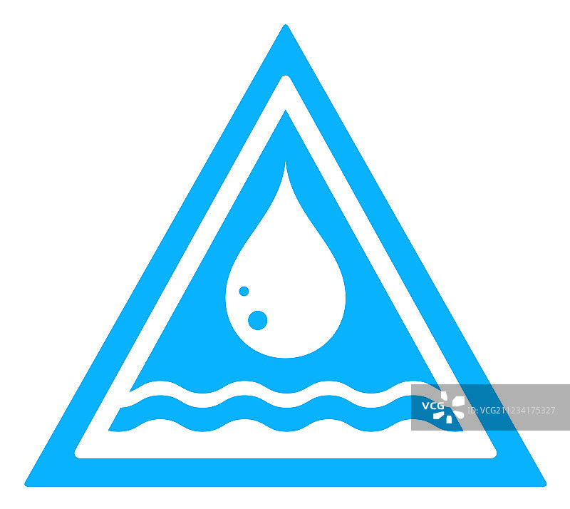 水滴三角形标志图片素材
