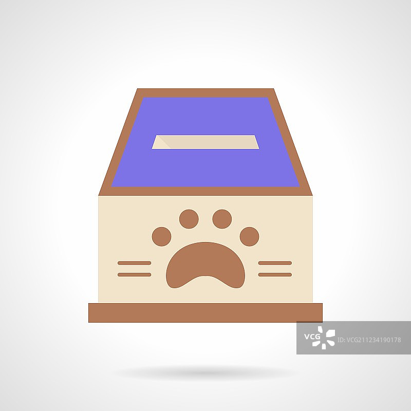 动物收容所筹款扁平化彩色图标图片素材