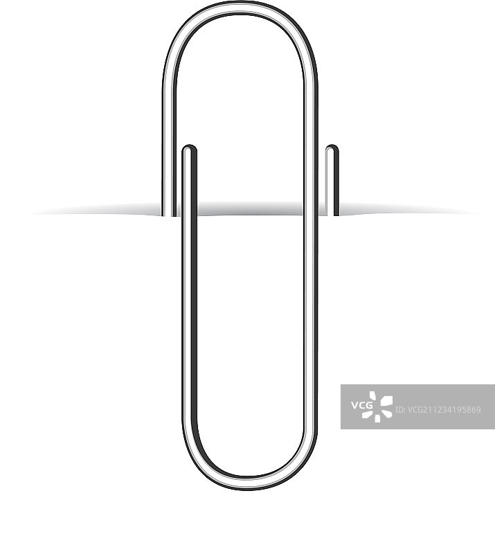 白纸上的金属夹子图片素材