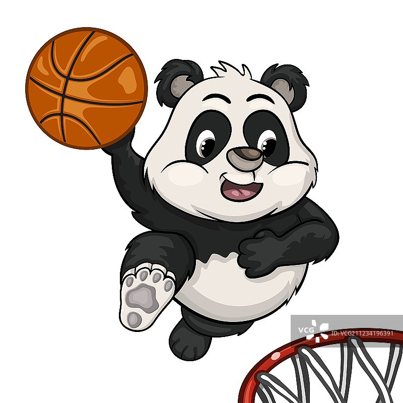 小熊猫打篮球图片素材
