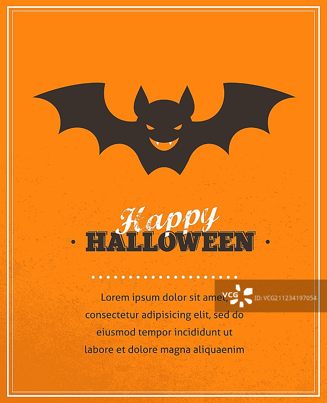 万圣节可爱蝙蝠剪影海报图片素材