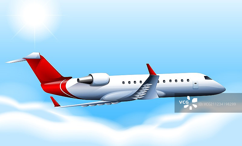 在空中飞行的飞机图片素材