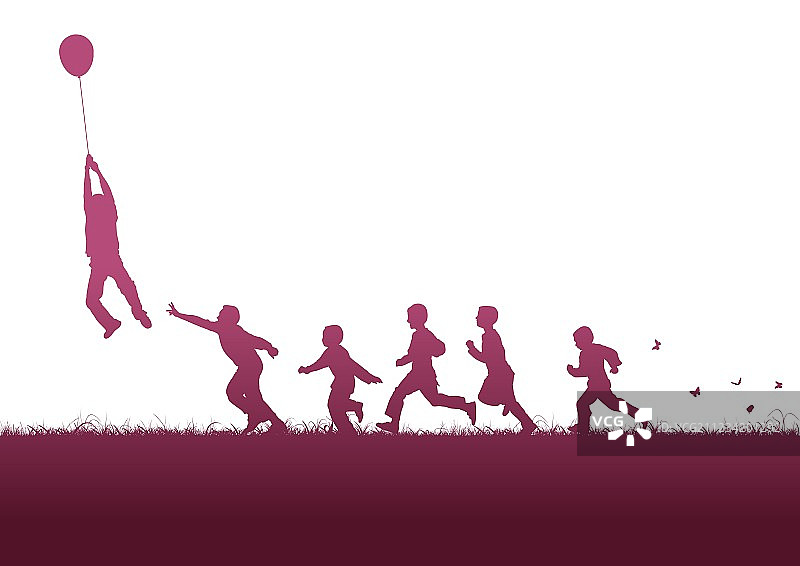 气球和儿童图片素材