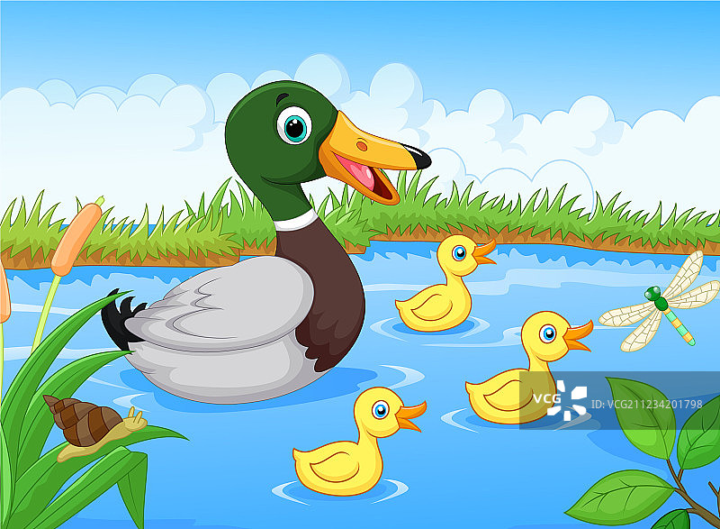 卡通鸭子图片素材