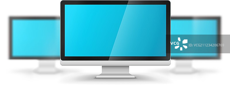 电脑显示器排列图片素材