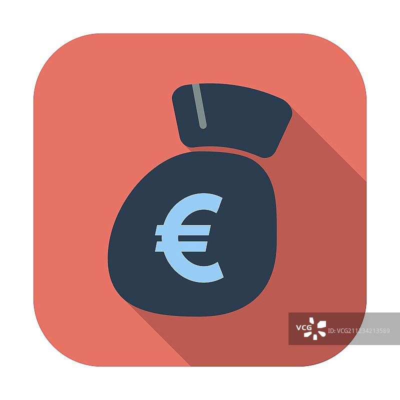 欧元扁平图标图片素材