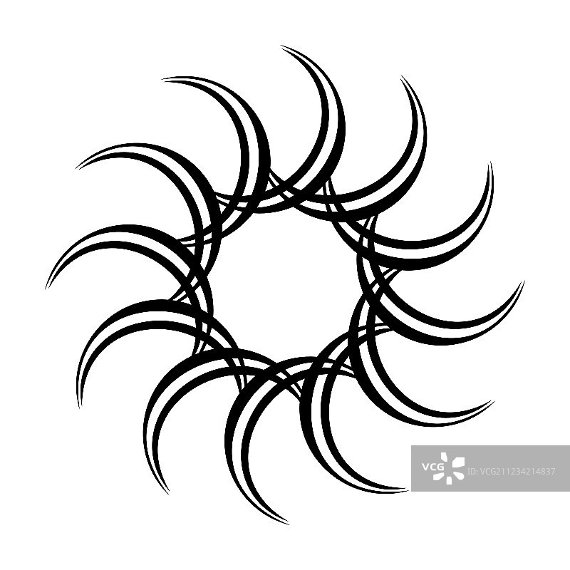 太阳黑色简约图标图片素材
