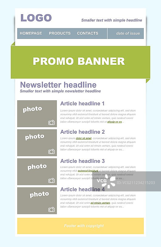 新闻邮件商业模板图片素材