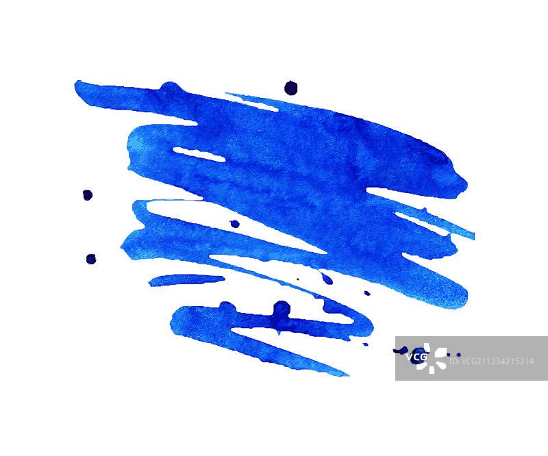蓝色水彩晕染痕迹图片素材