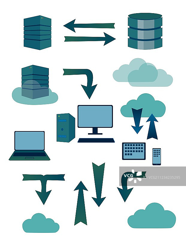 服务器数据库符号图片素材