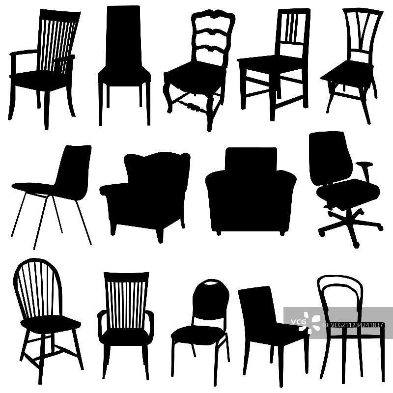 黑色椅子艺术图片素材