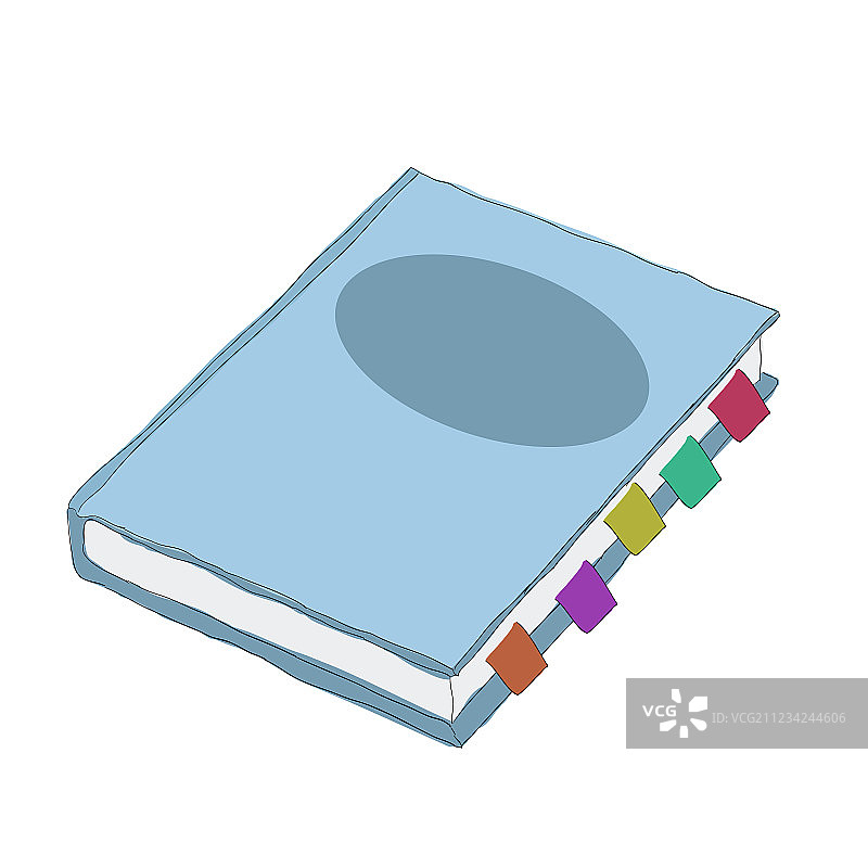 蓝色笔记本卡通图片素材