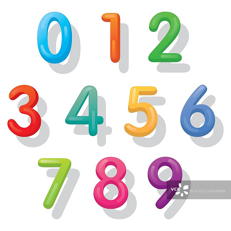 气球风格数字合集图片素材