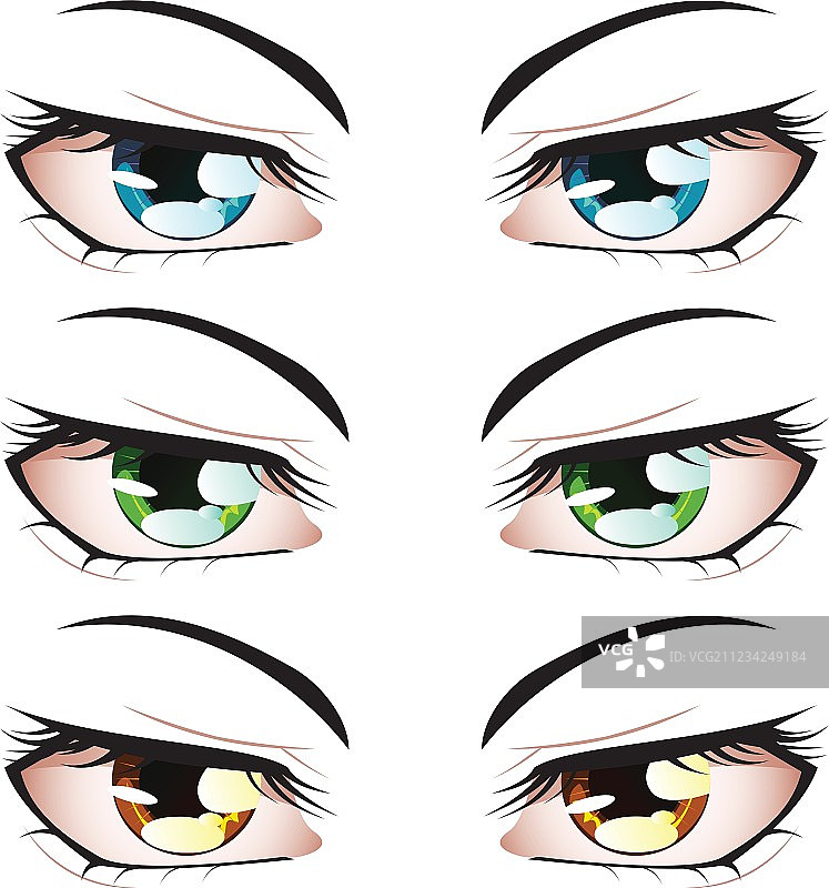 动漫风格的眼睛图片素材