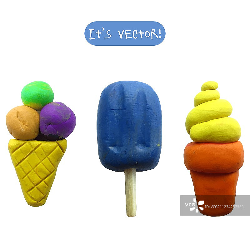橡皮泥冰淇淋图标图片素材